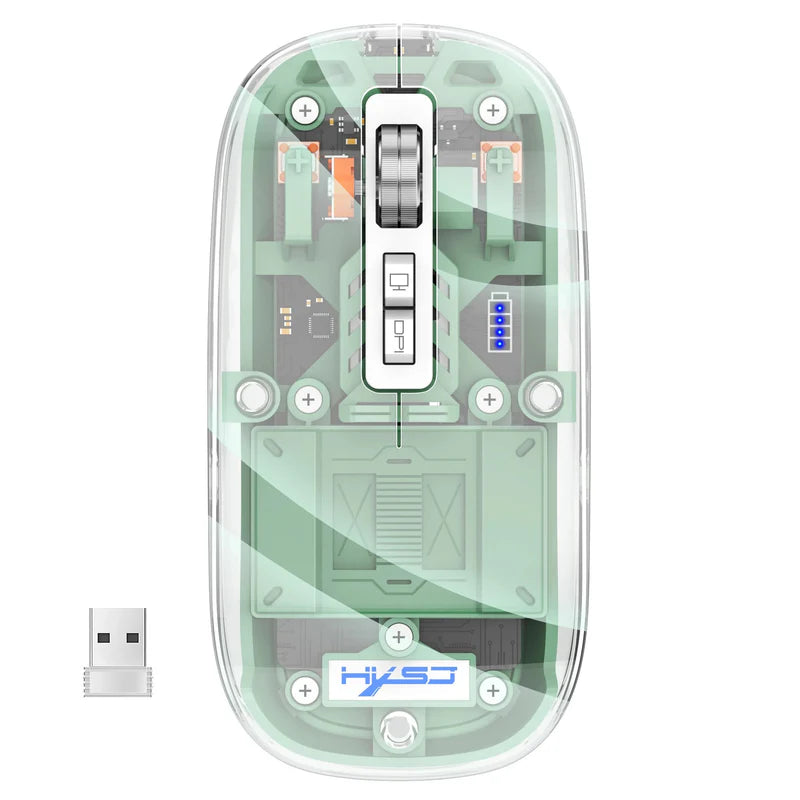 Compro™ 3 Modes Wireless Transparent 2.4G Mouse